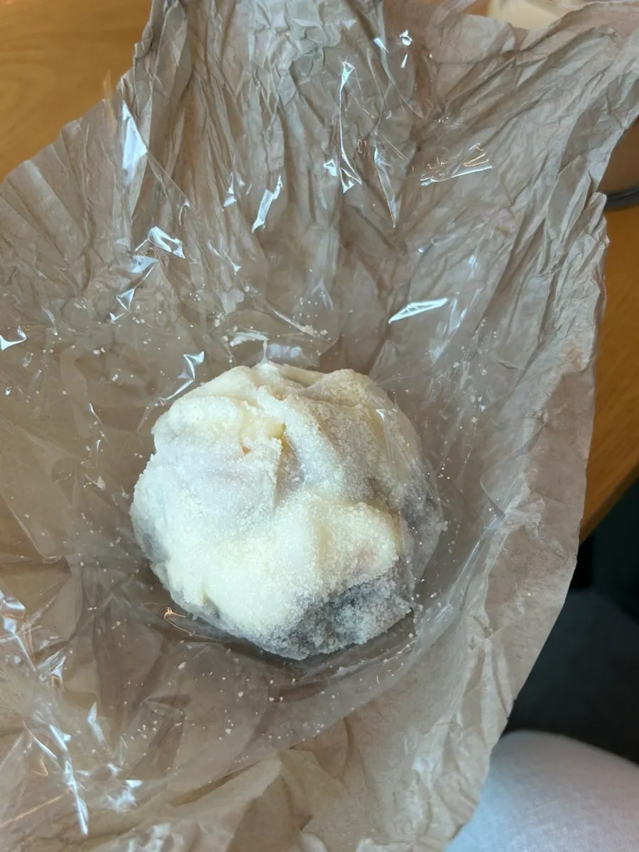 손에 든 타르당 무화과 모찌