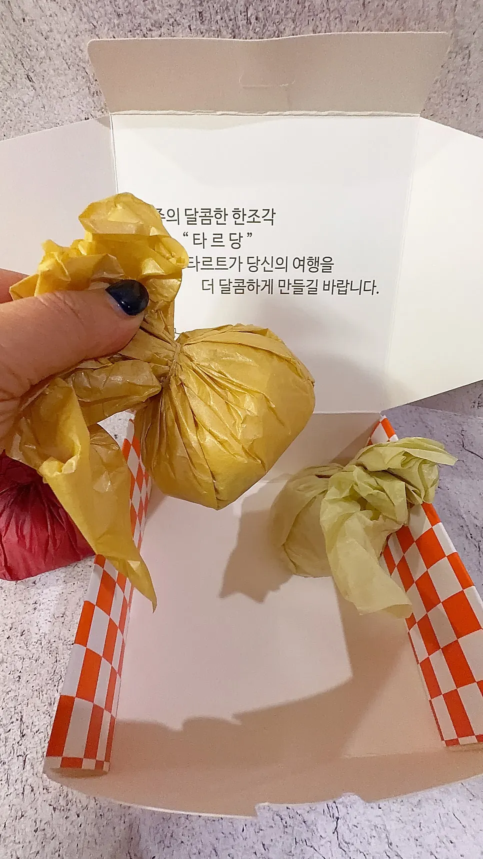 Three fruit mochi with the packaging opened