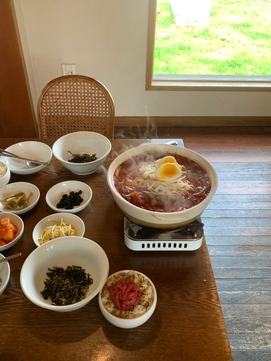 Finished Korean meal at Dongyang Baekban