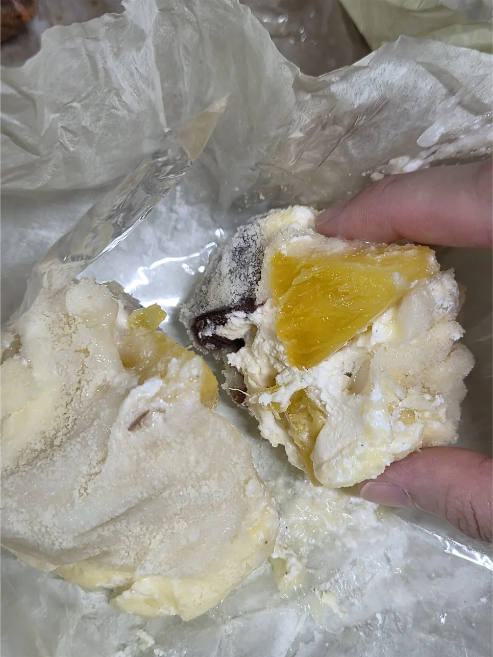 Cross-section of Tareudang's pineapple mochi
