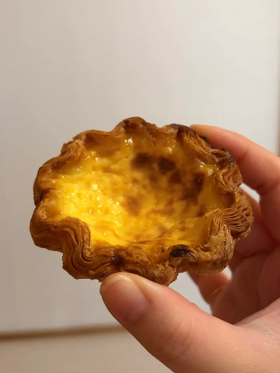 Egg tart with a crisp crust