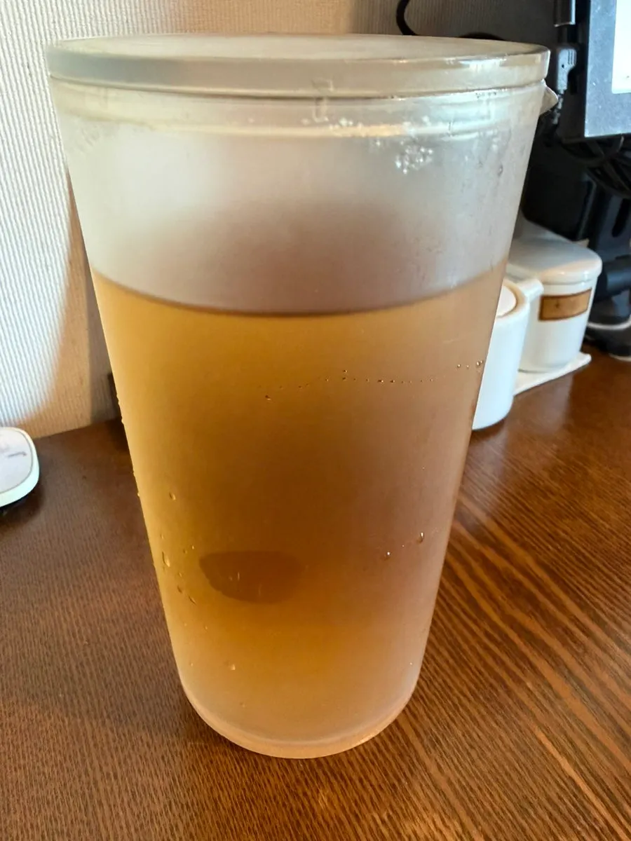 Barley tea water served as the default table water