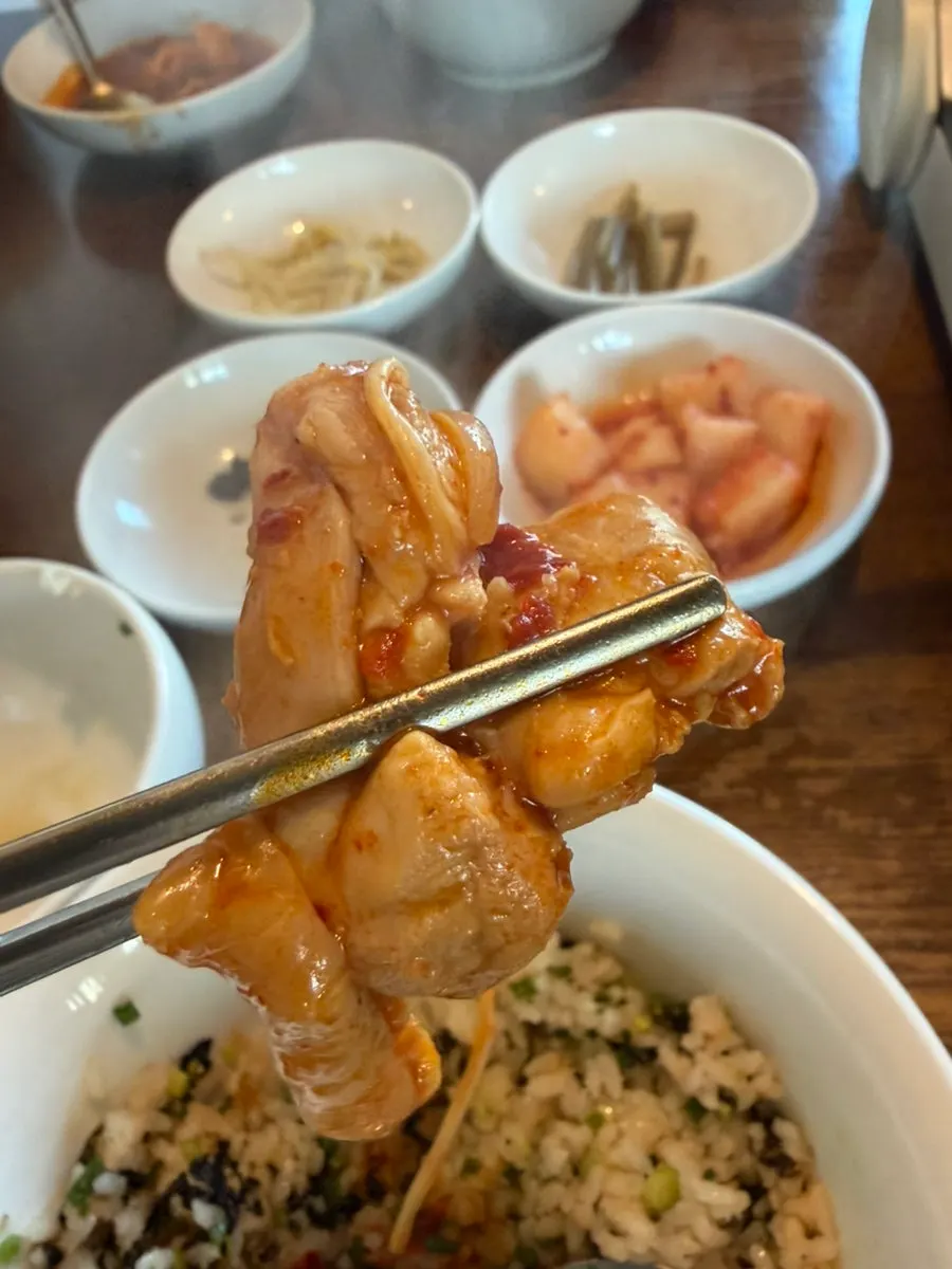 A piece of seasoned boneless chicken