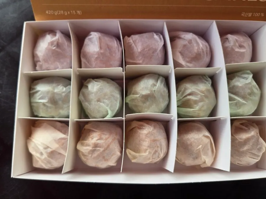 Individually wrapped, golden-brown walnut pastries