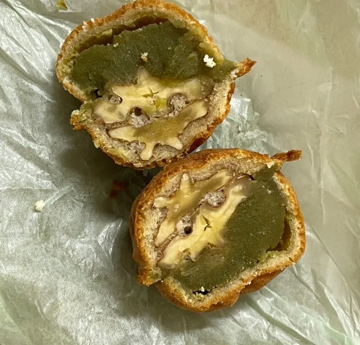말차 앙금 호두과자 단면