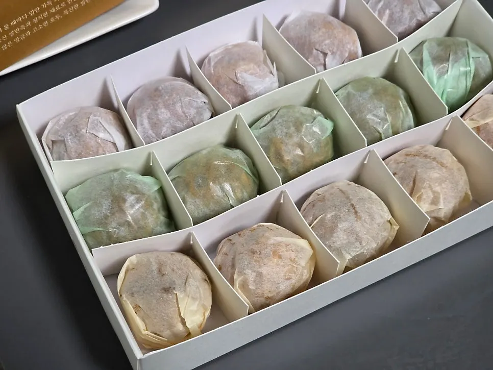 저당팥앙금·완두크림치즈·말차 세 가지 맛 15구