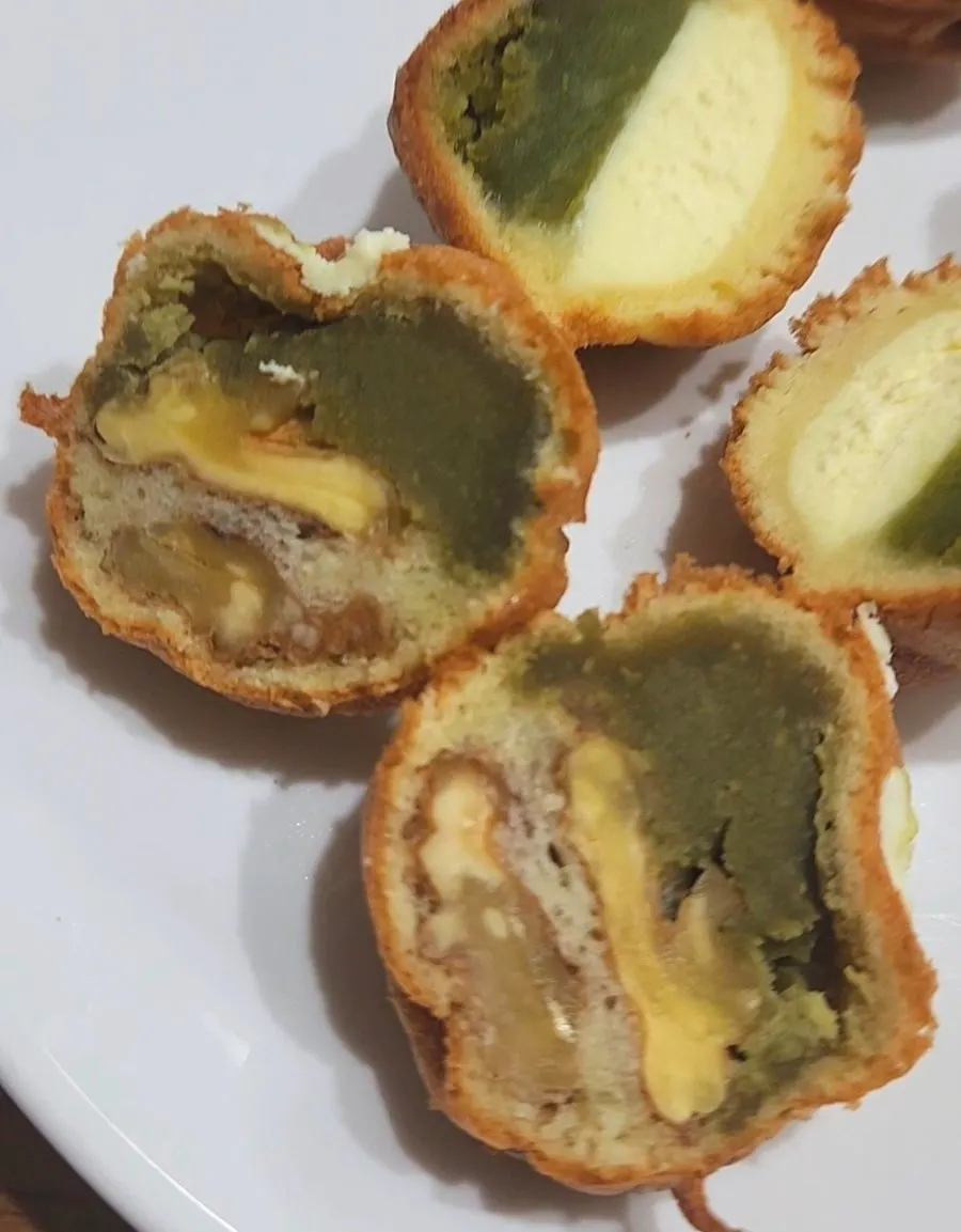 속싸개로 맛을 구분한 말차 호두과자