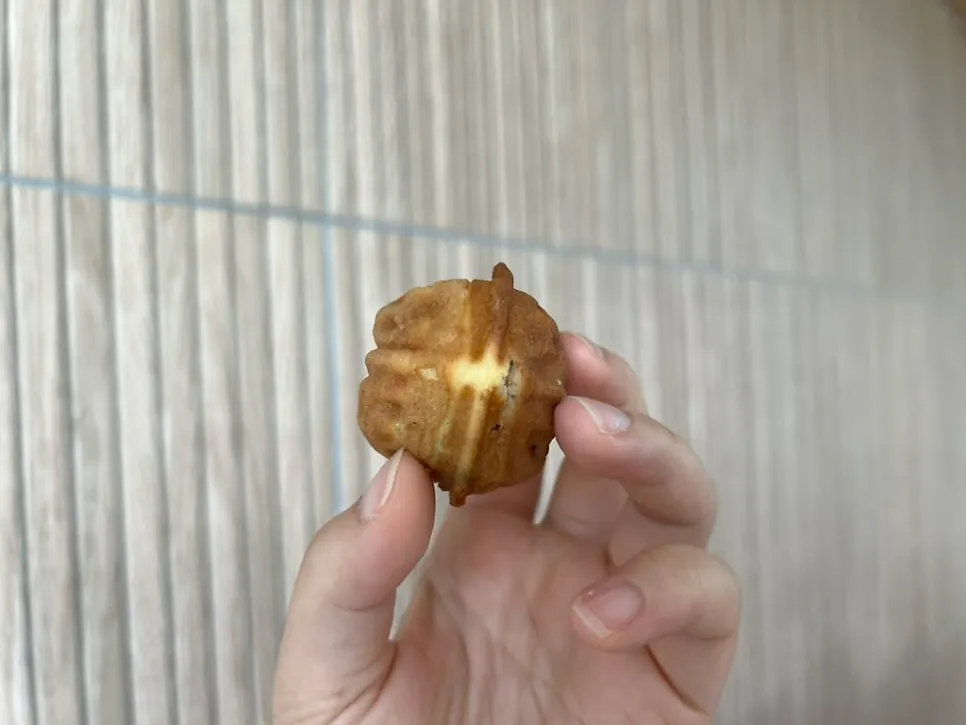 Walnut pastry filling packed with a large walnut piece