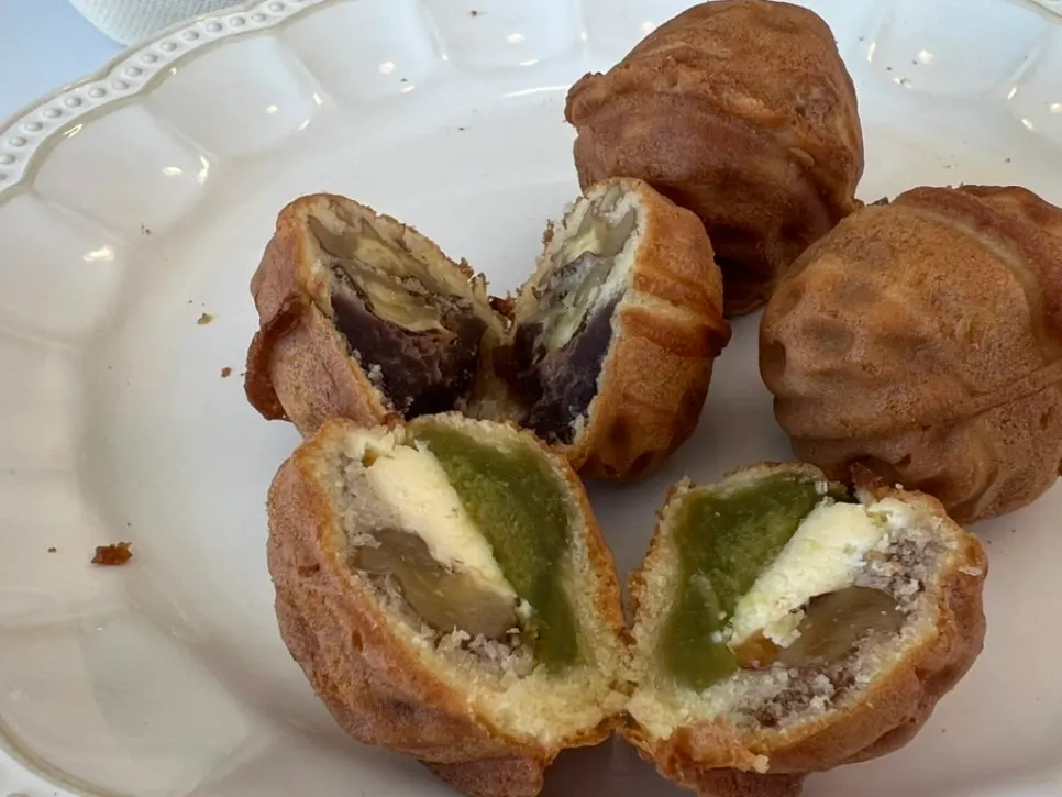 Walnut pastries eaten with coffee at the guesthouse