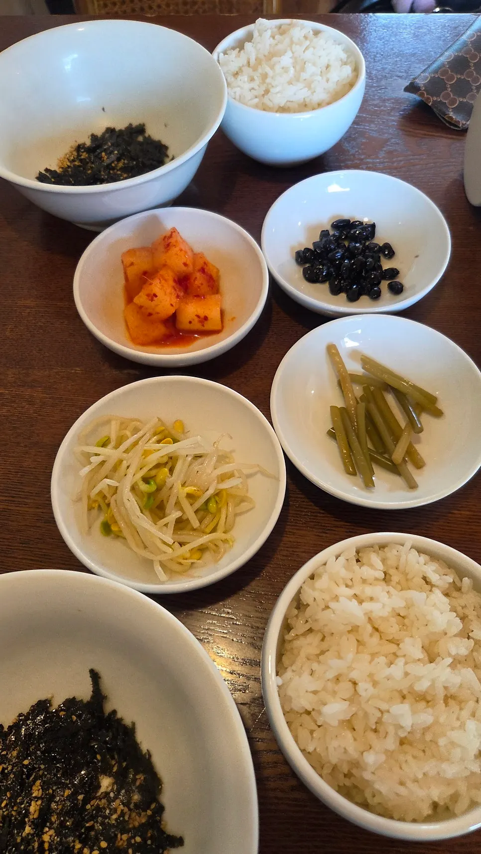Korean side dishes served before the meal