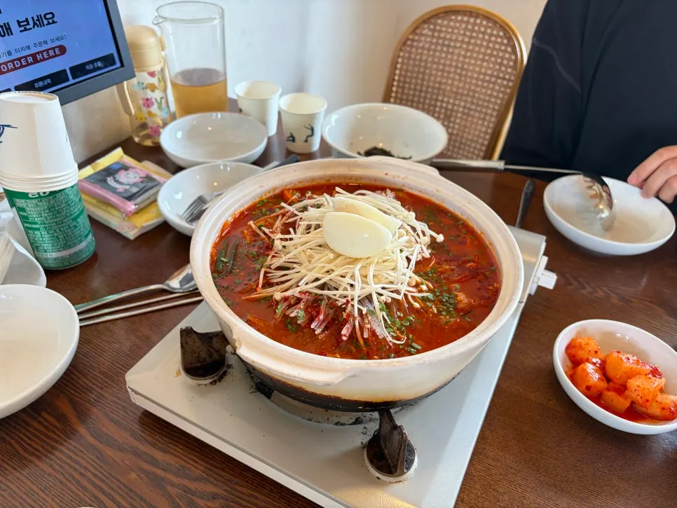Dongyang Baekban menu listing grilled fish and tteokgalbi