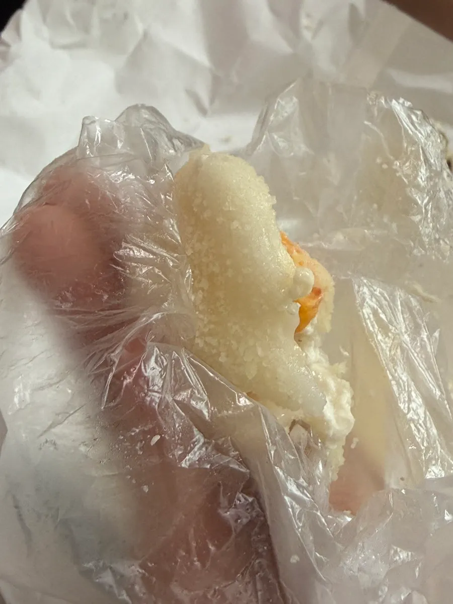 냉장 보관 후 자른 모찌 단면