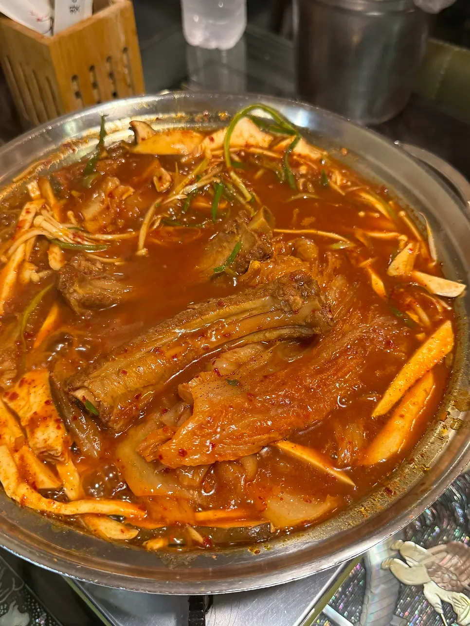 A tender, well-cooked piece of rib