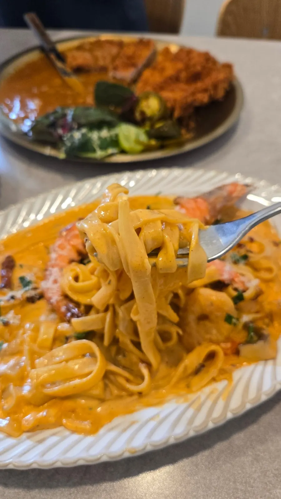 Toowoomba pasta noodles coated in creamy sauce