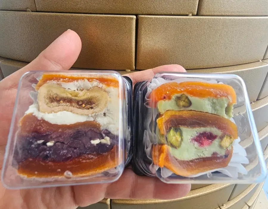 곶감과 무화과 디저트 포장 상태