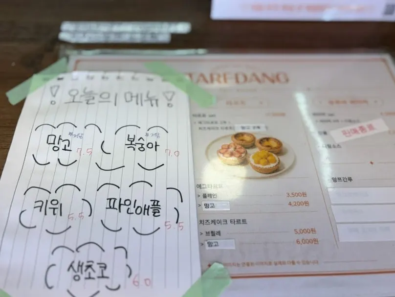 타르당 앞에 늘어선 짧은 줄