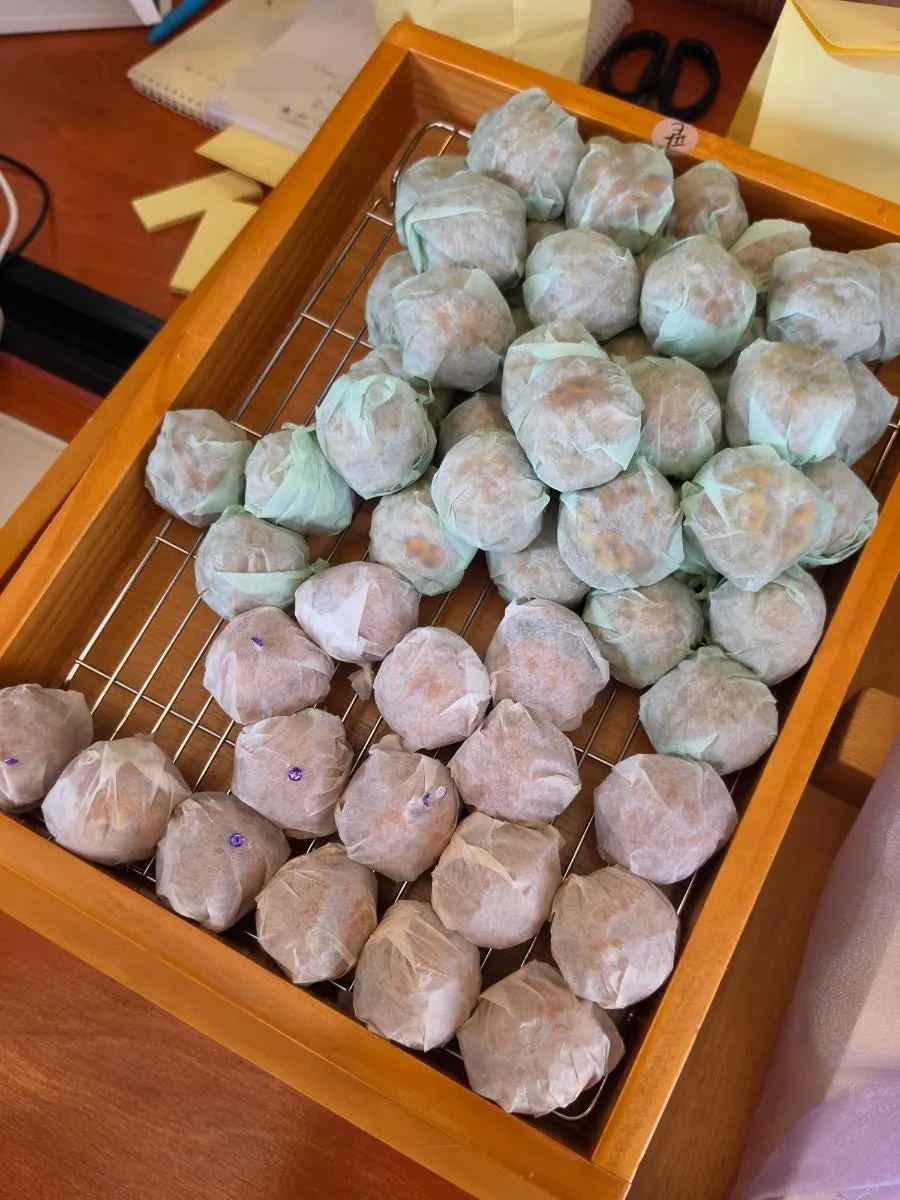 Freshly packed walnut pastries