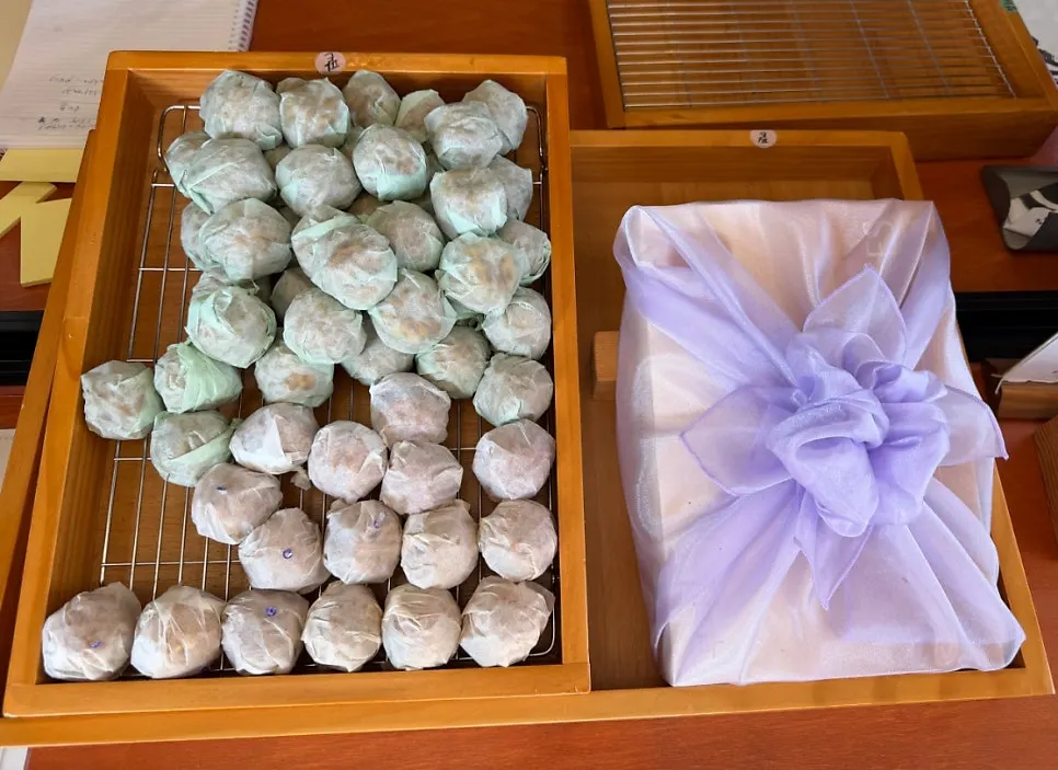 Three flavors of walnut pastries arranged together