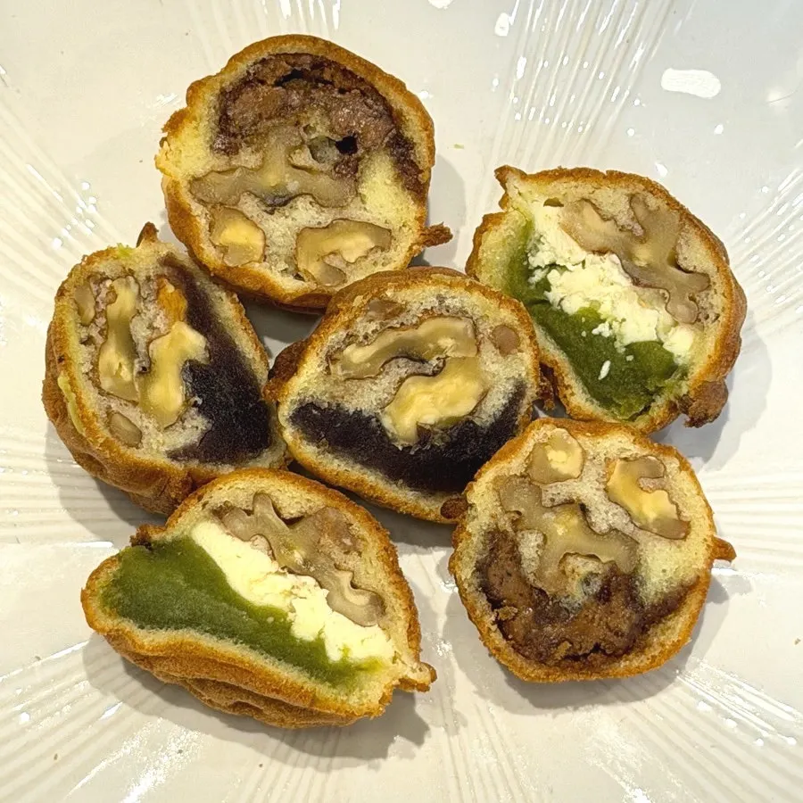 Full view of a box of Buja Hodu walnut pastries