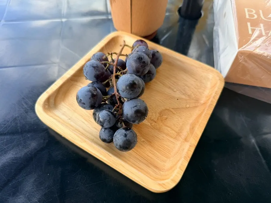 Wild grapes given by the owner