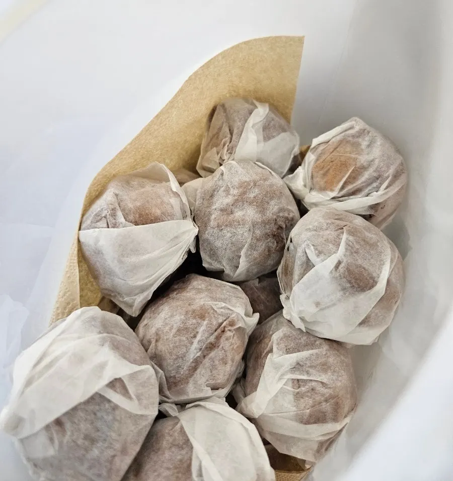 Thawed walnut pastries arranged on a plate