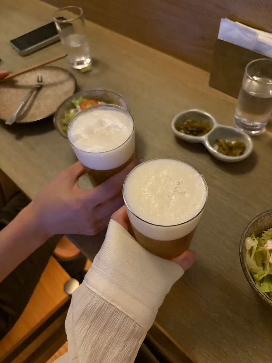 숯불에 구워 나온 야키토리 꼬치