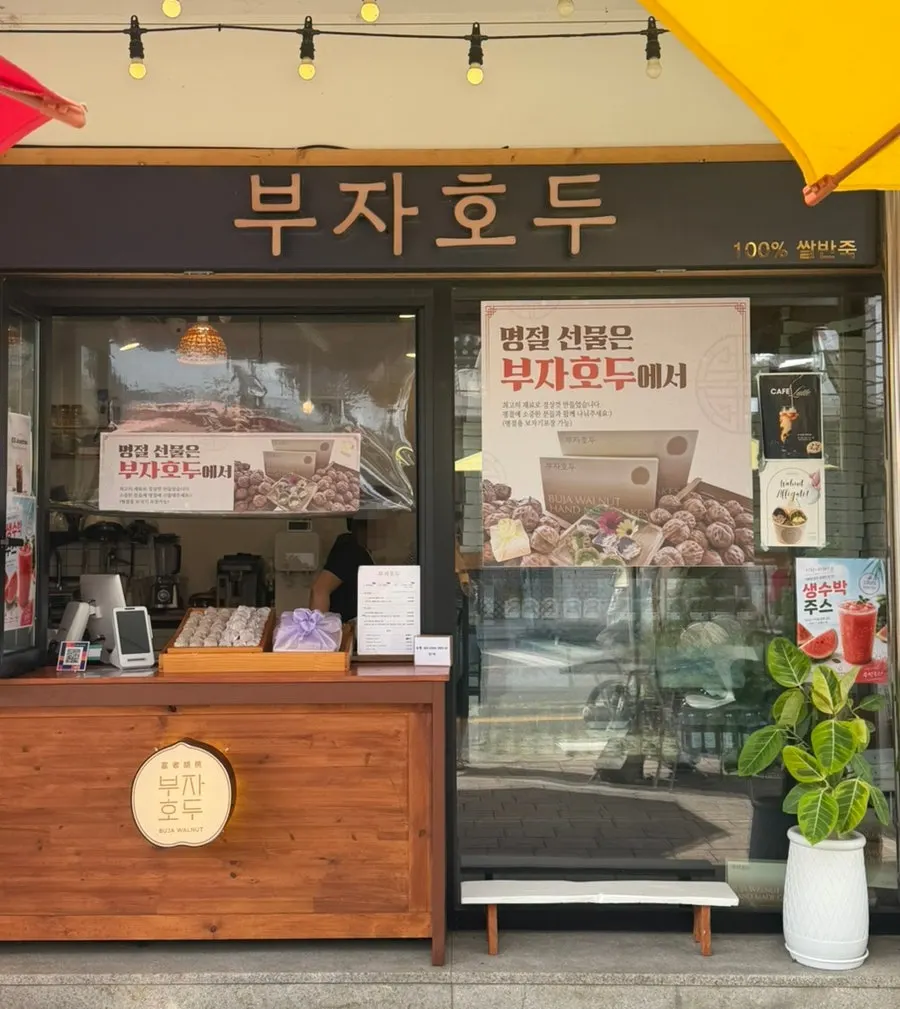 Buja Hodu walnut pastries bought at Hwangnidan-gil