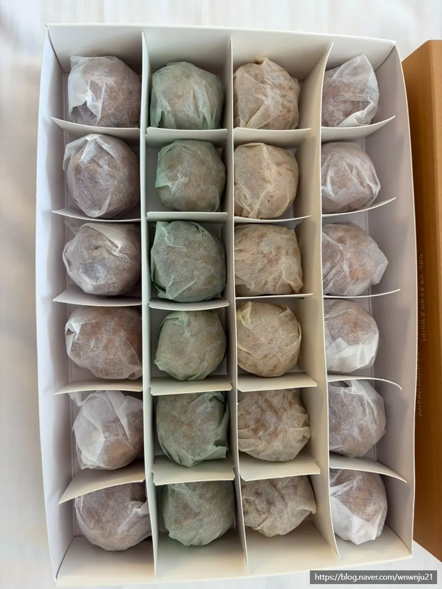 맛별 색상으로 구분한 호두과자 포장지