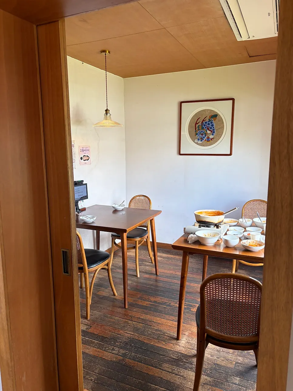 Clean restaurant interior with a traditional atmosphere