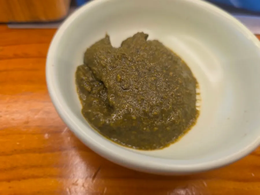 Individual bowls of seaweed soup