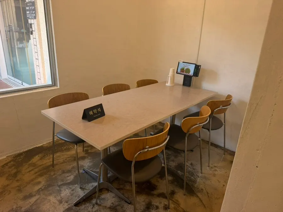 Restaurant interior with generously spaced tables
