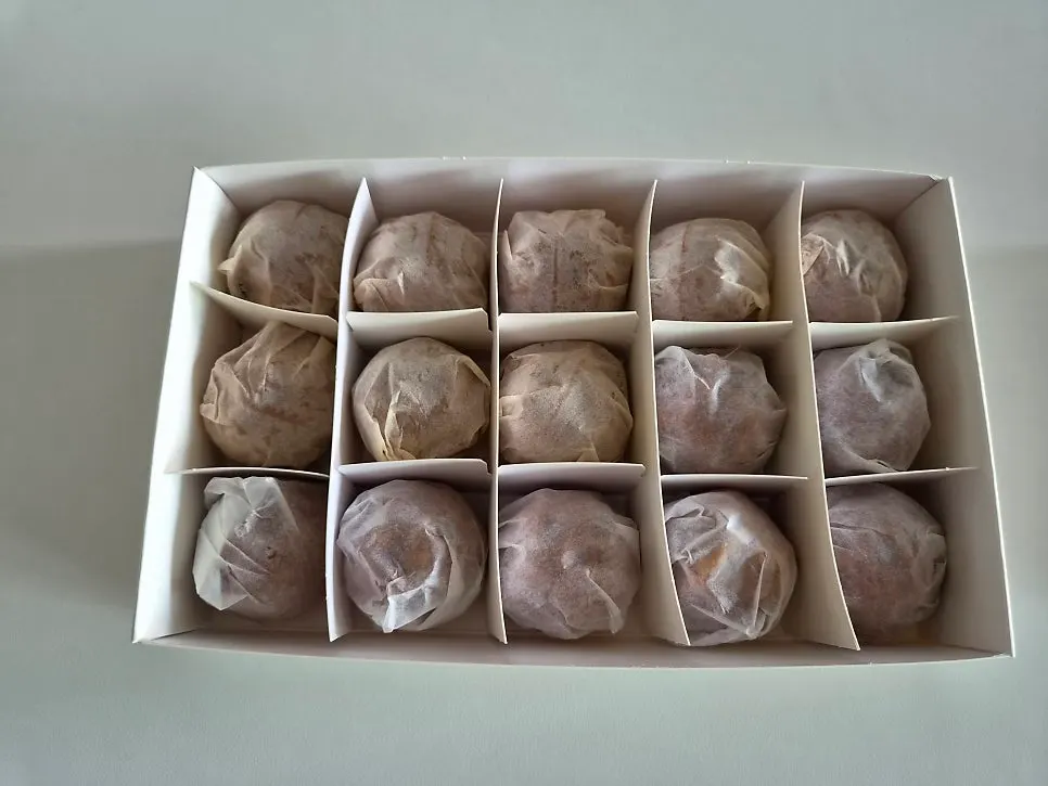 Individually wrapped walnut pastries
