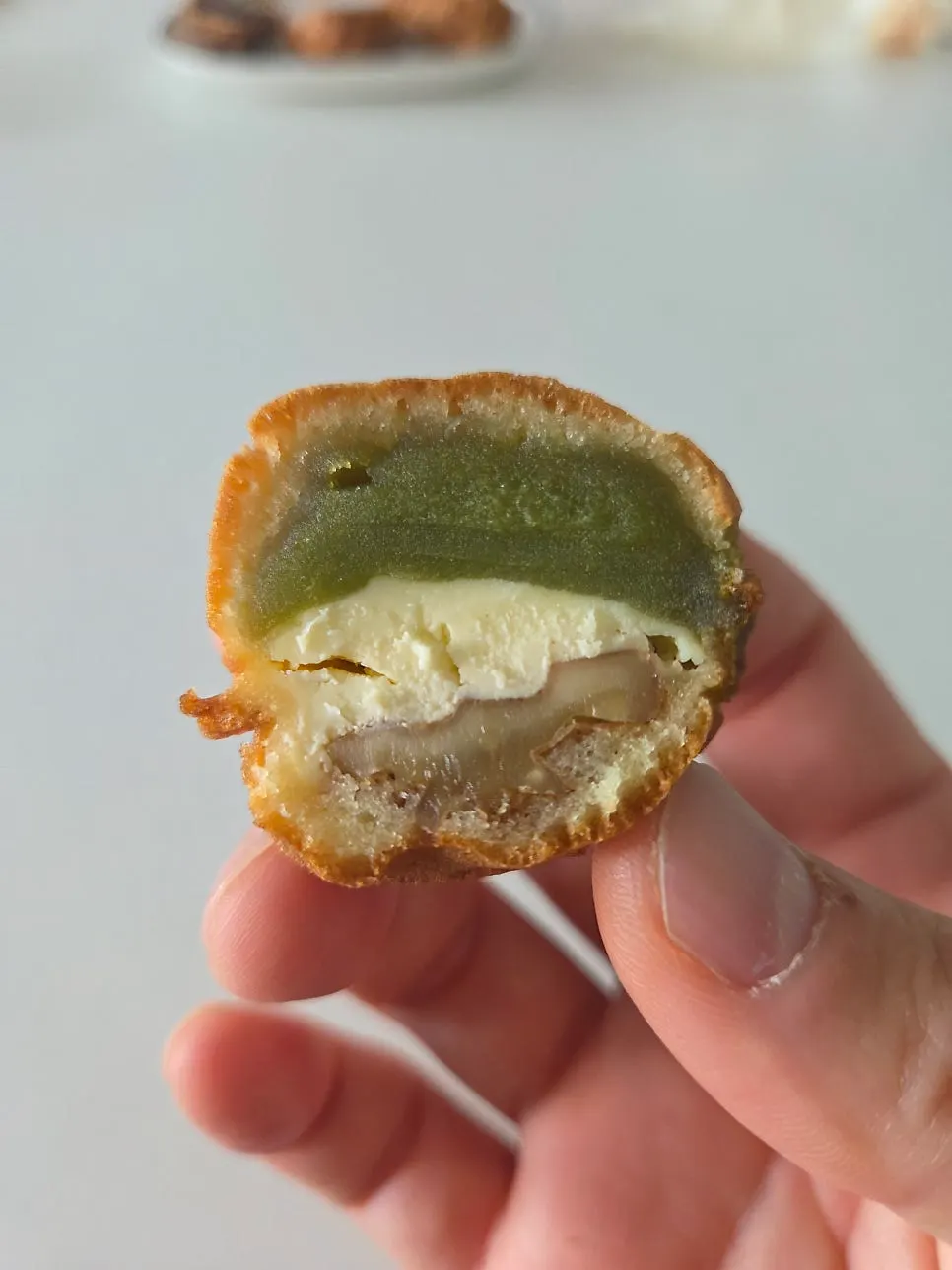 Packaged pea cream cheese walnut pastry