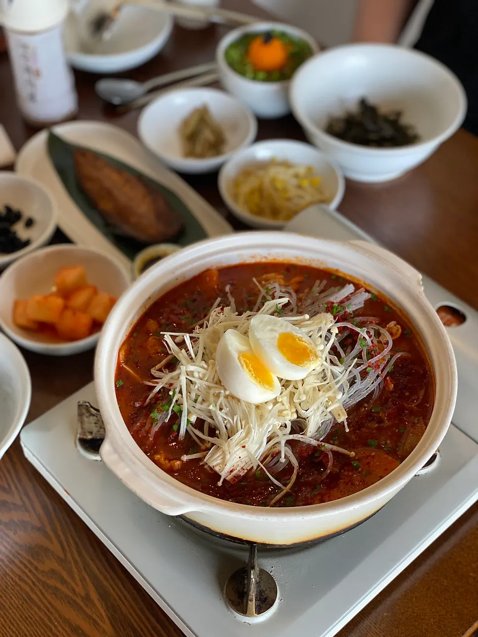 Homemade sikhye included with the set