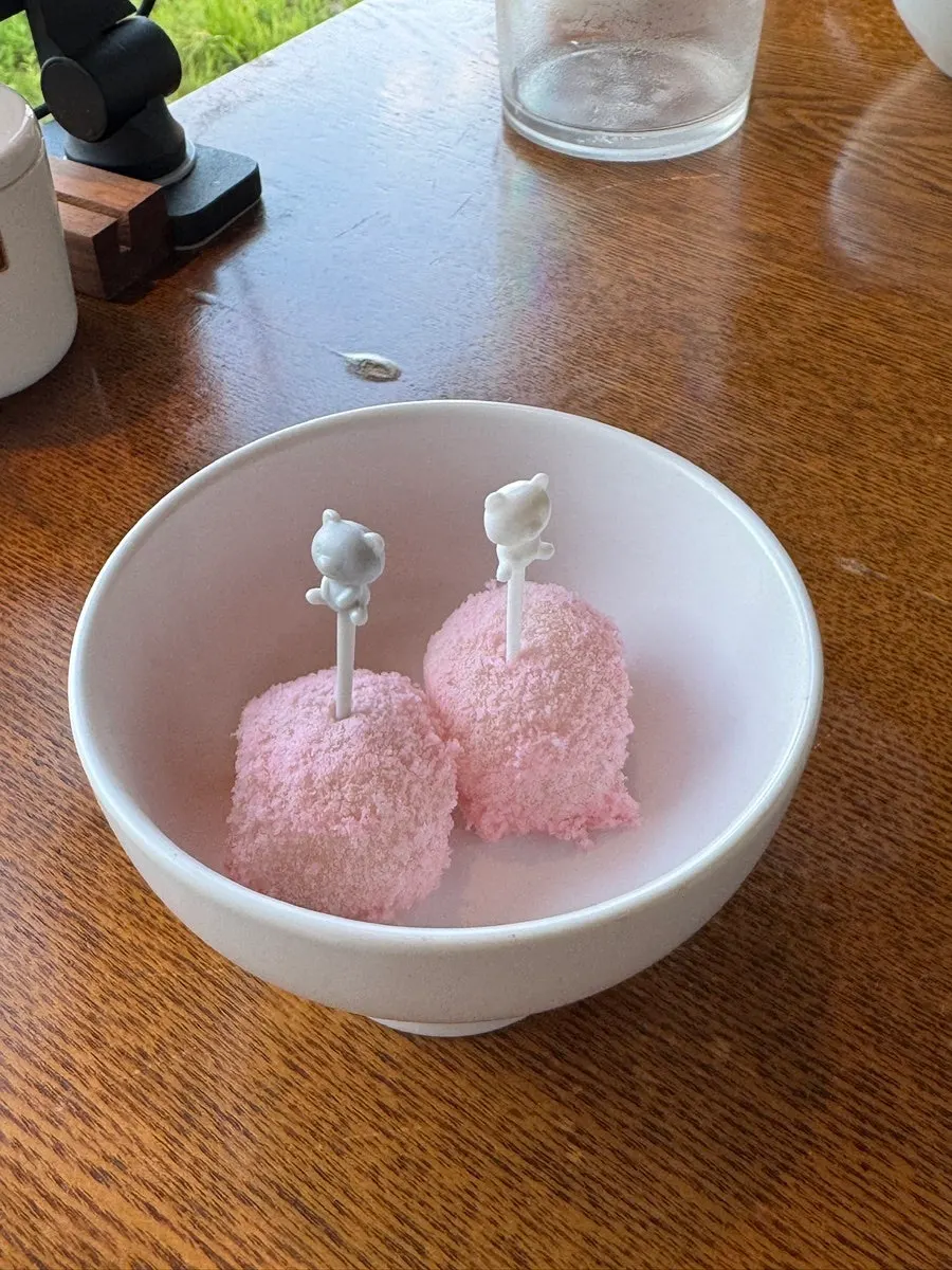 Strawberry ice gyeongdan received from the review event