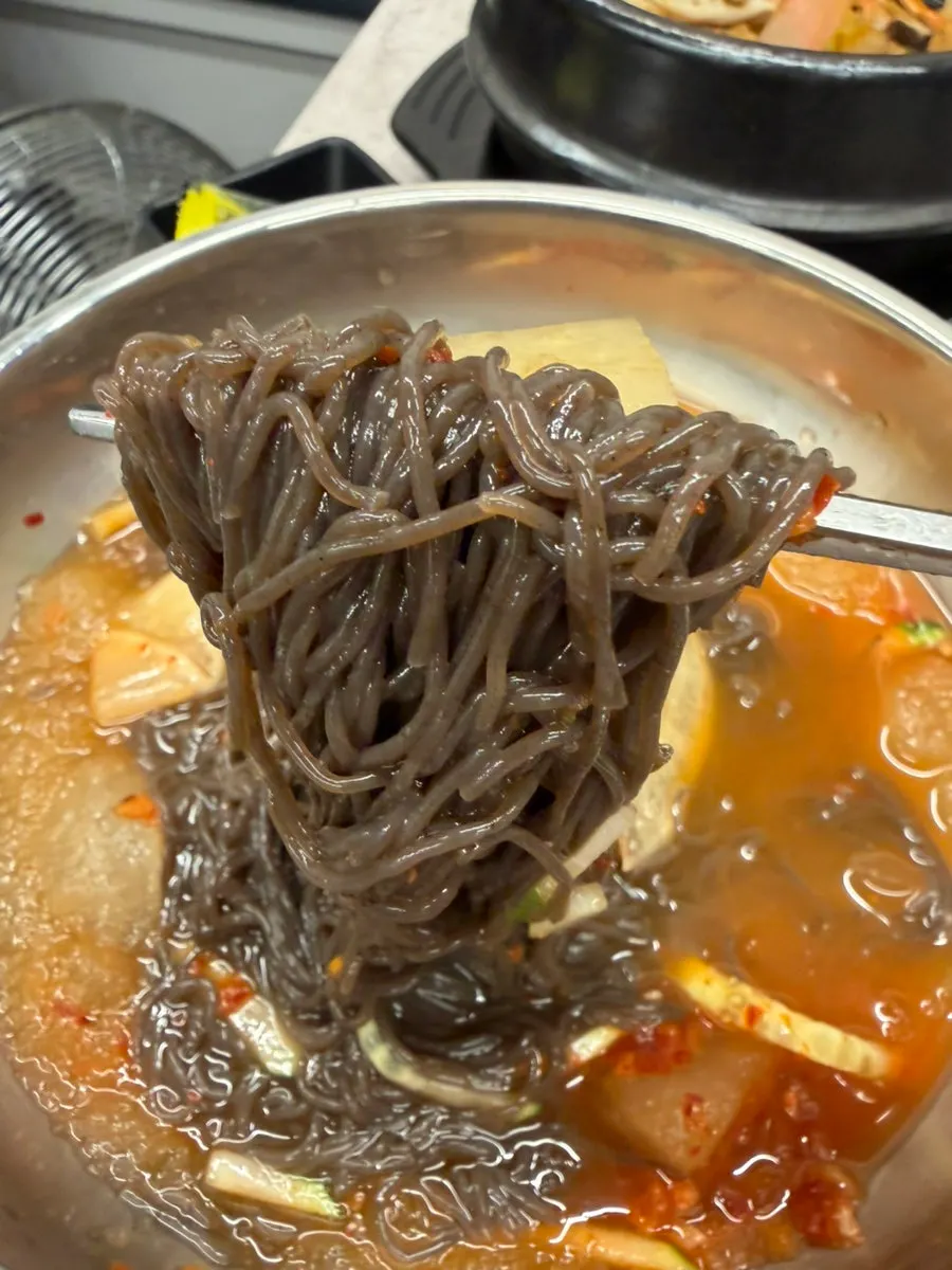 고기와 함께 먹은 된장찌개