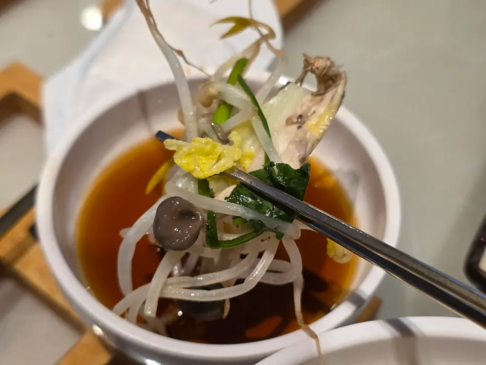 Boiling beef rib hot pot with napa cabbage