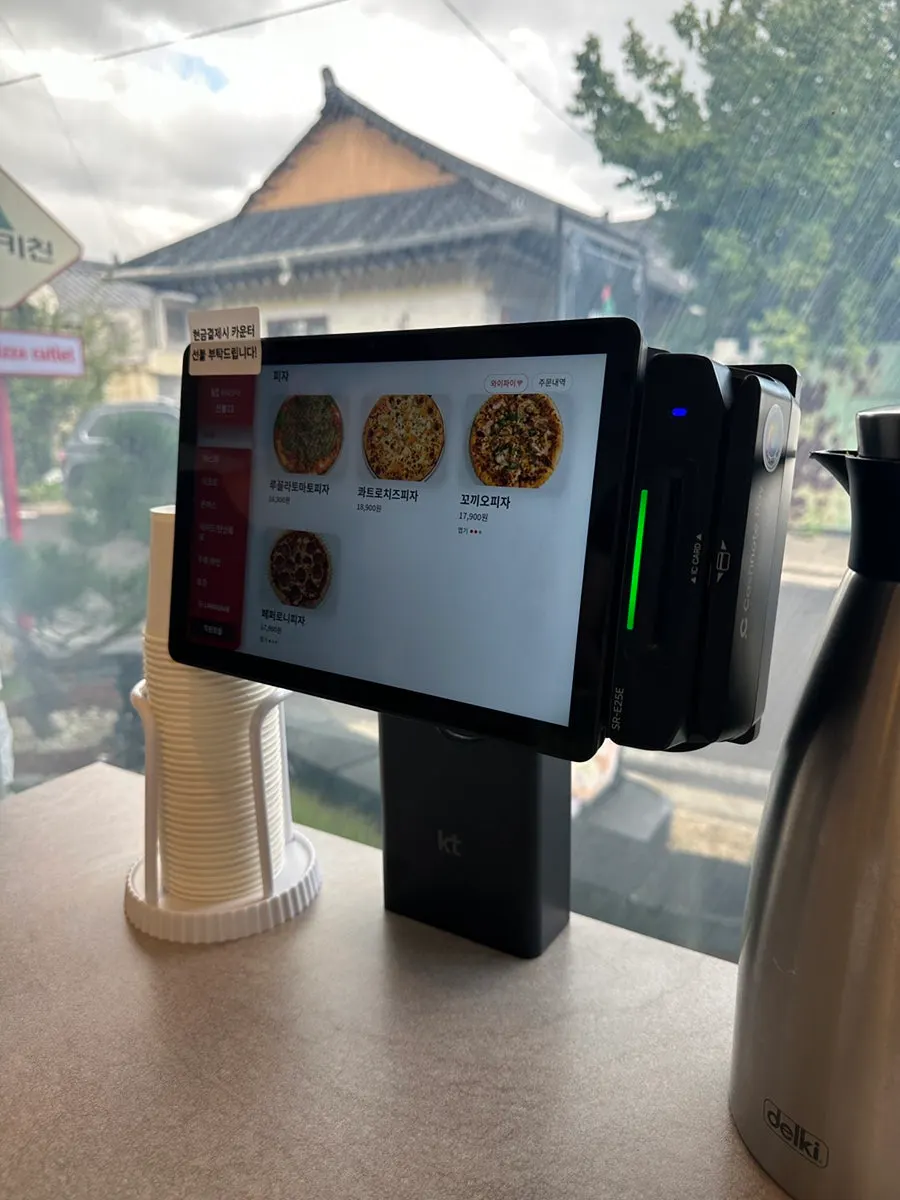 Three Italian dishes ordered at the kiosk