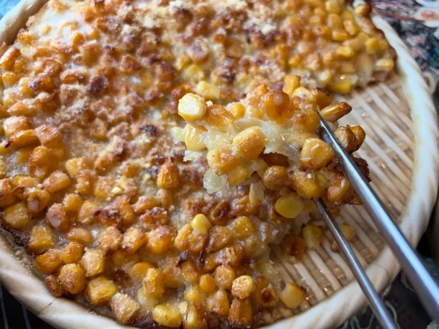 Crisp golden corn jeon