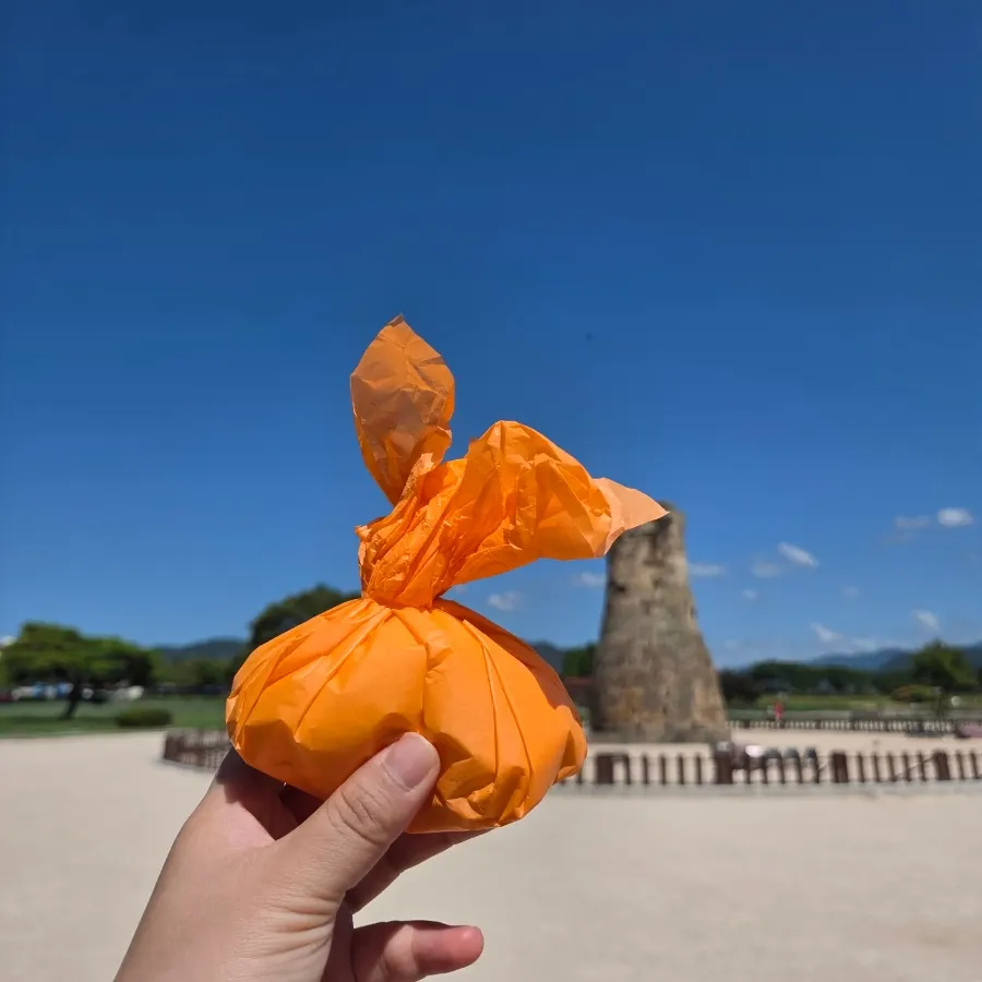 Mochi bojagi envuelto como con papel hanji