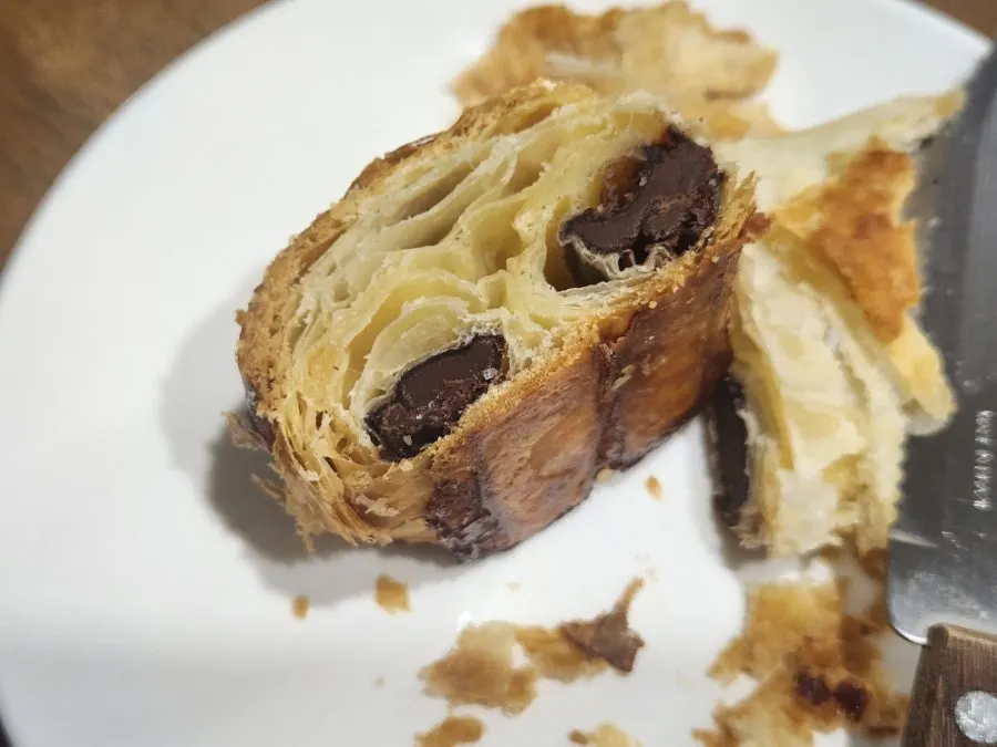 A single chocolate pie