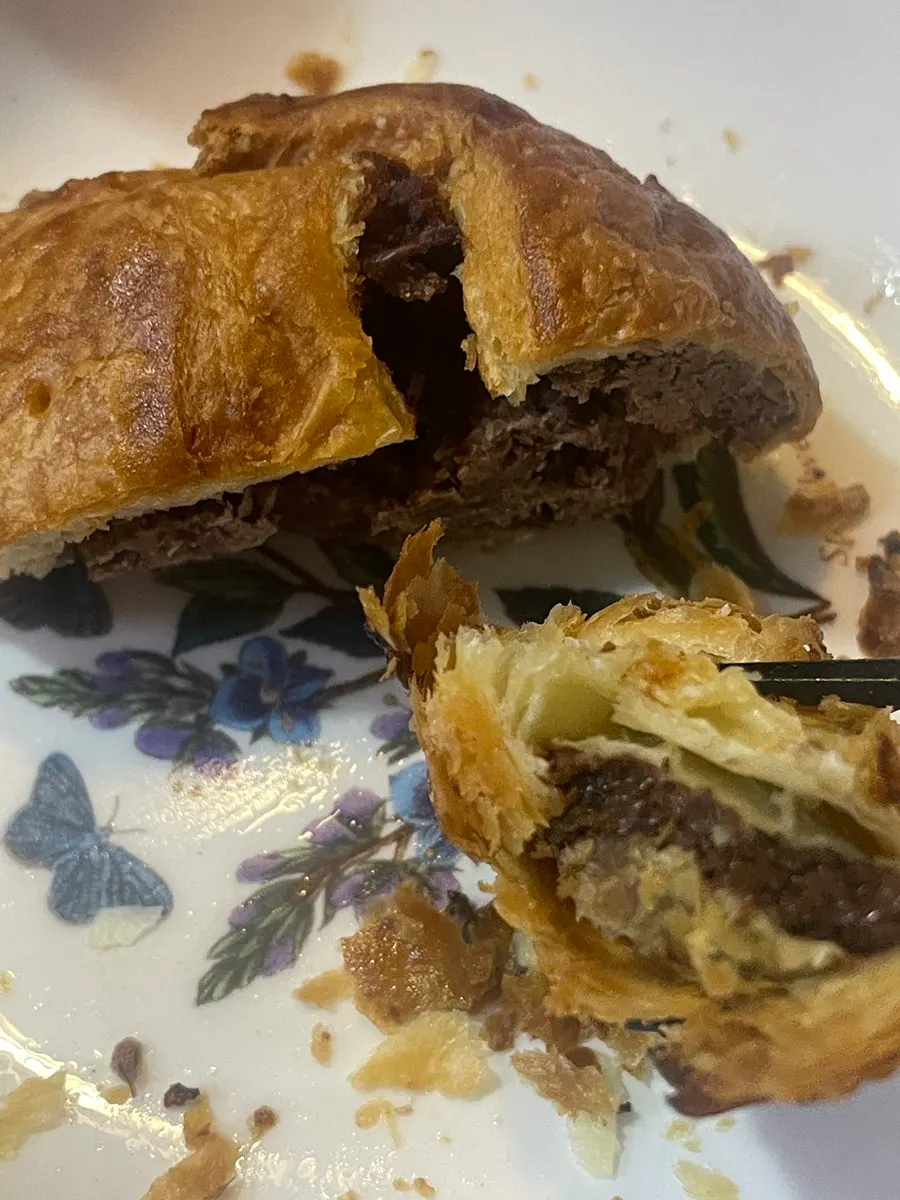 Pie reheated in the air fryer