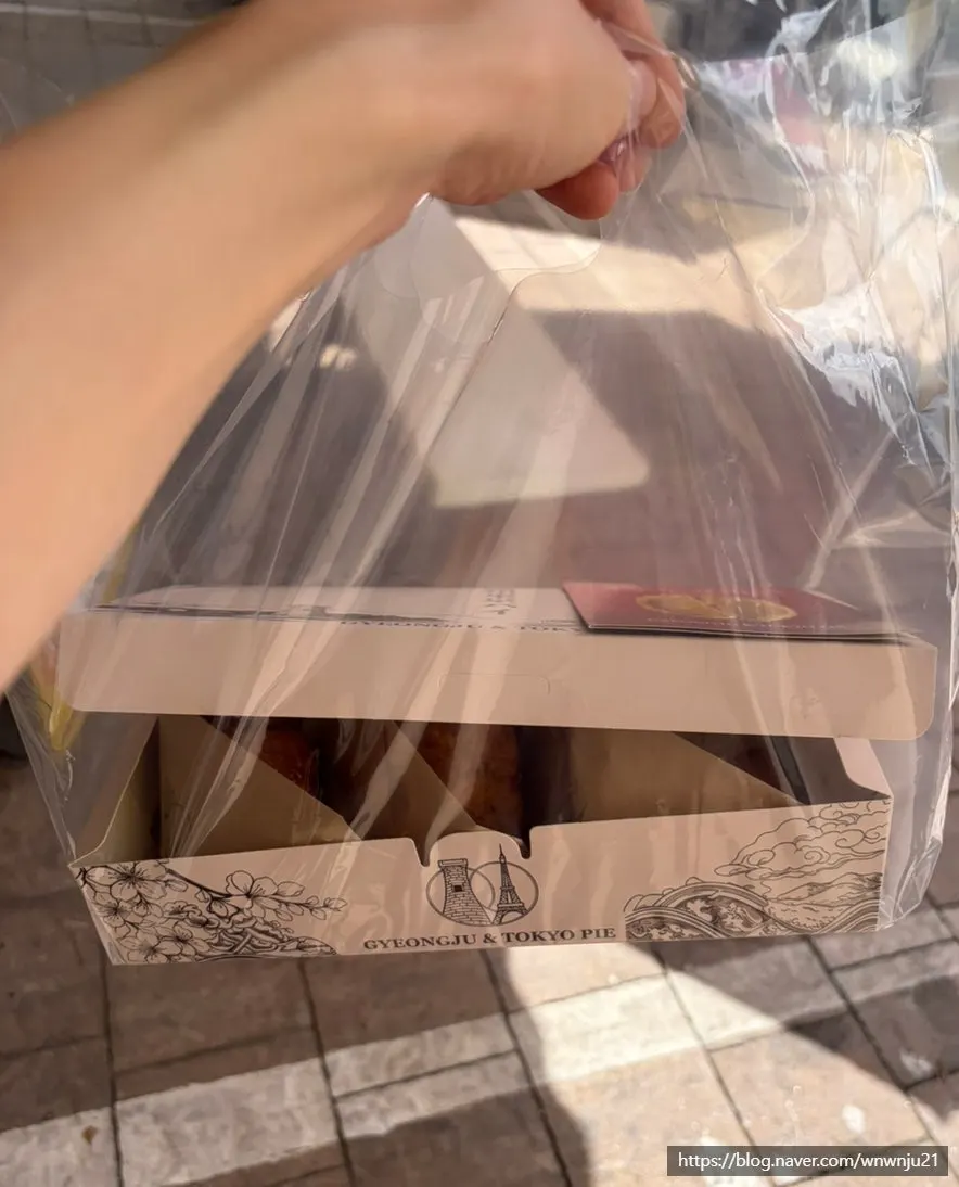 A box of freshly baked Gyeongju Tokyo Pie with the lid opened