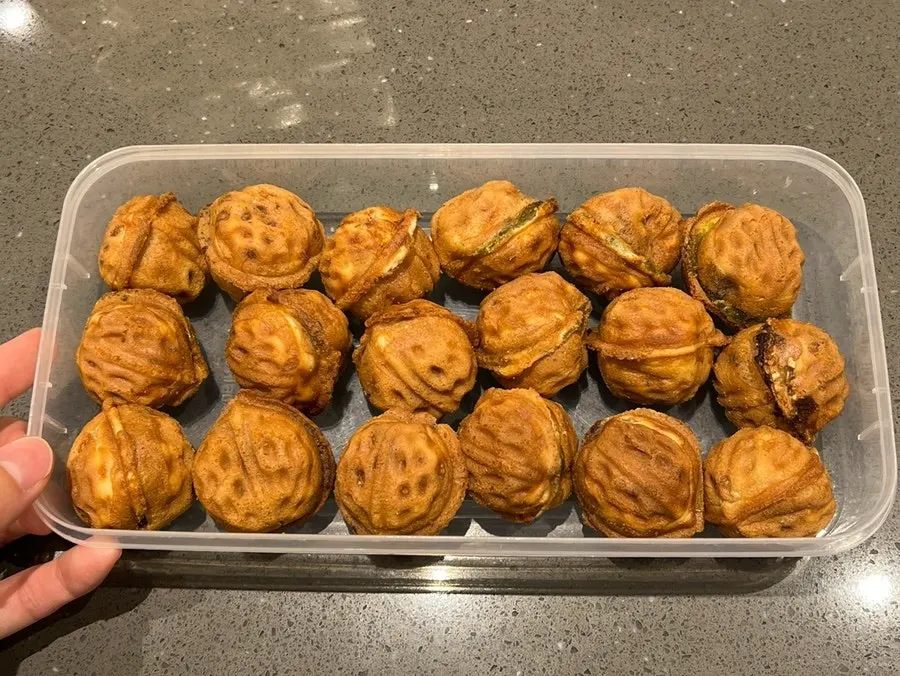 Pea cream cheese and low-sugar red bean paste walnut pastries