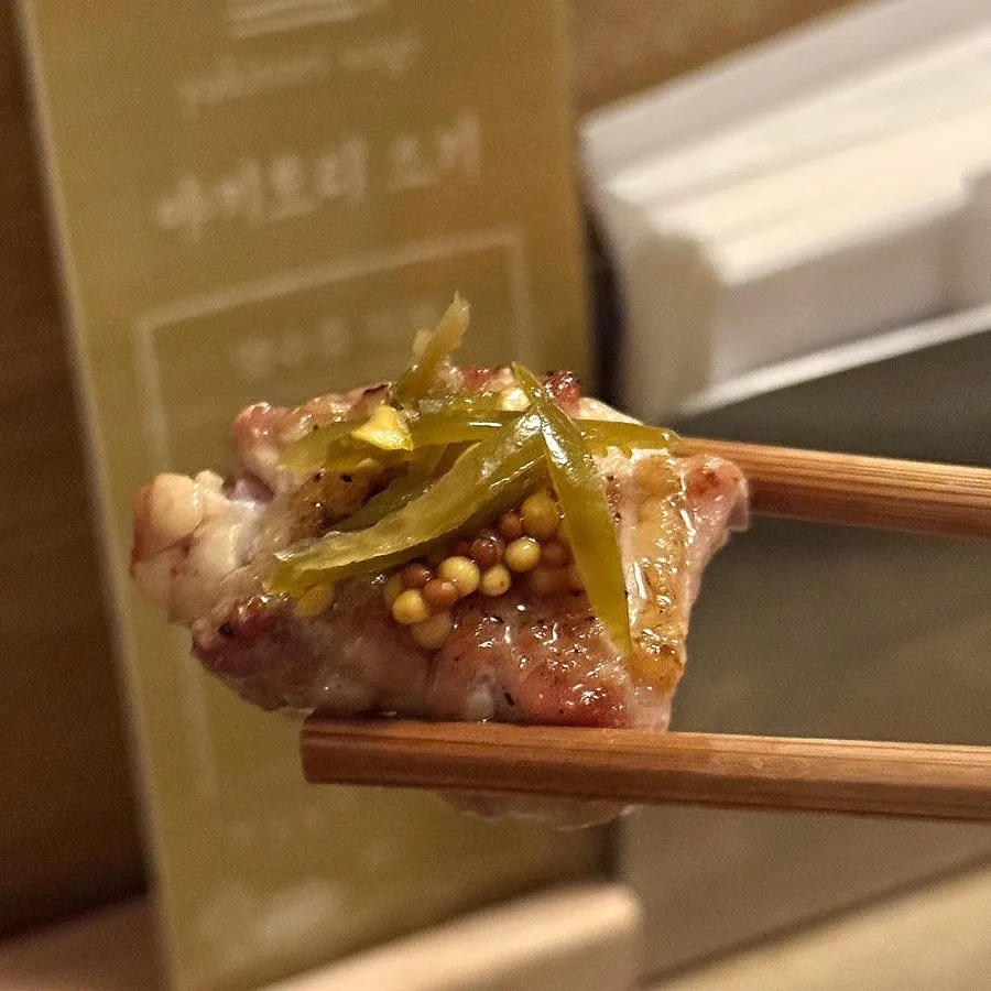 Yakitori skewers grilled over charcoal