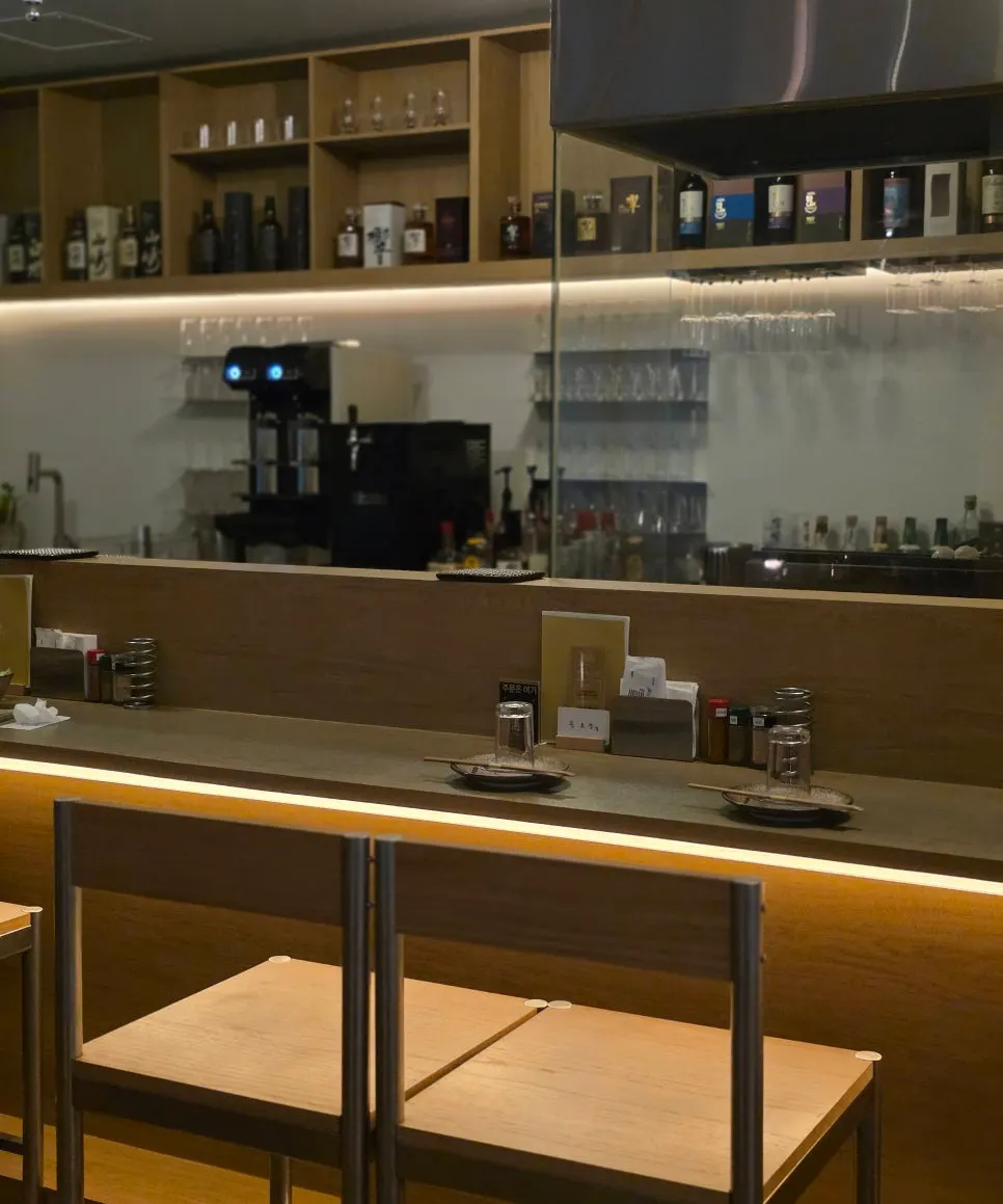 Counter and table seating at Yakitori Sogi