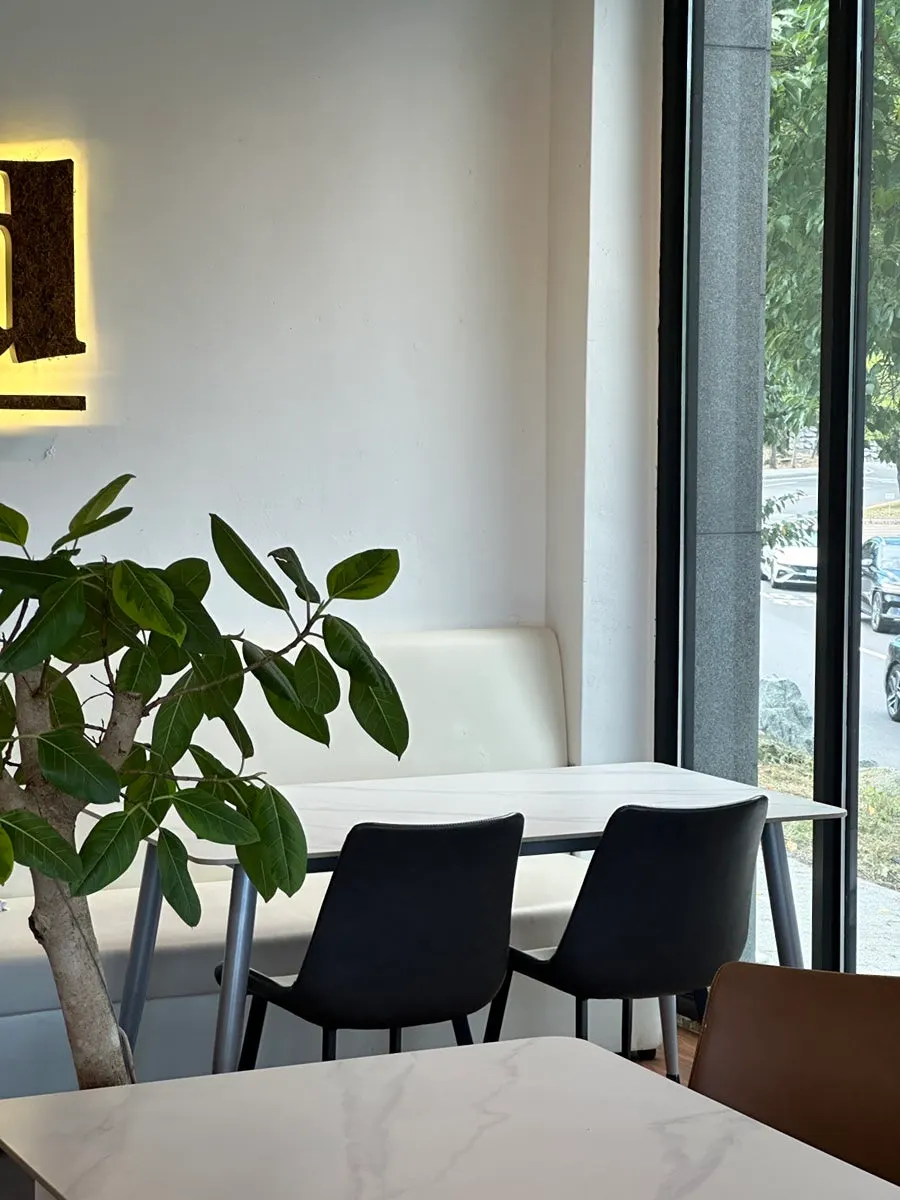 Yard café interior split across 1st and 2nd floors
