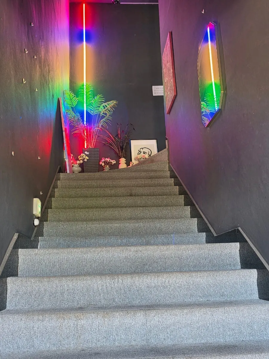 Inside the two-story brunch café