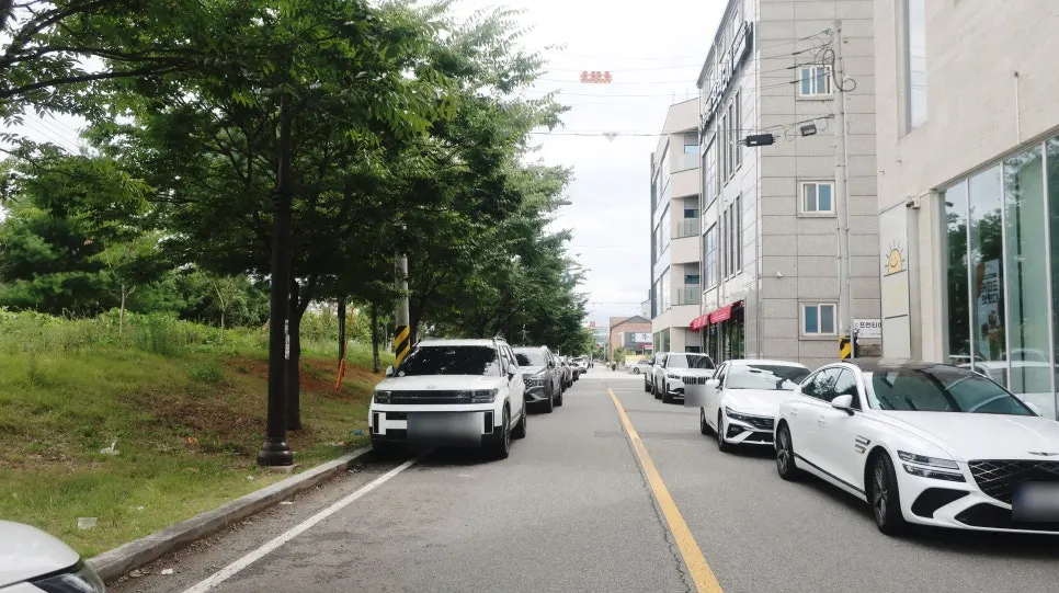 Parking space beside the Yellow Farm Gyeongju building