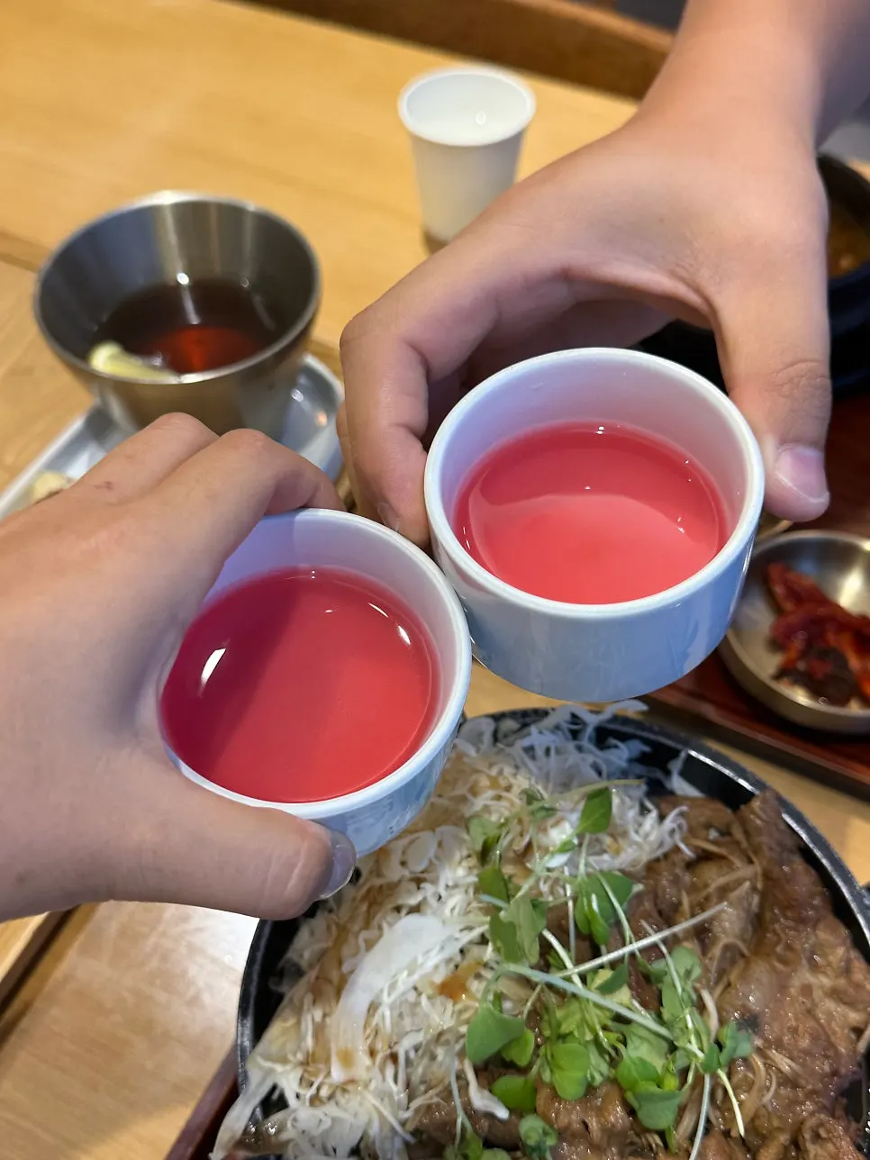 Omija drink served at the end of the meal